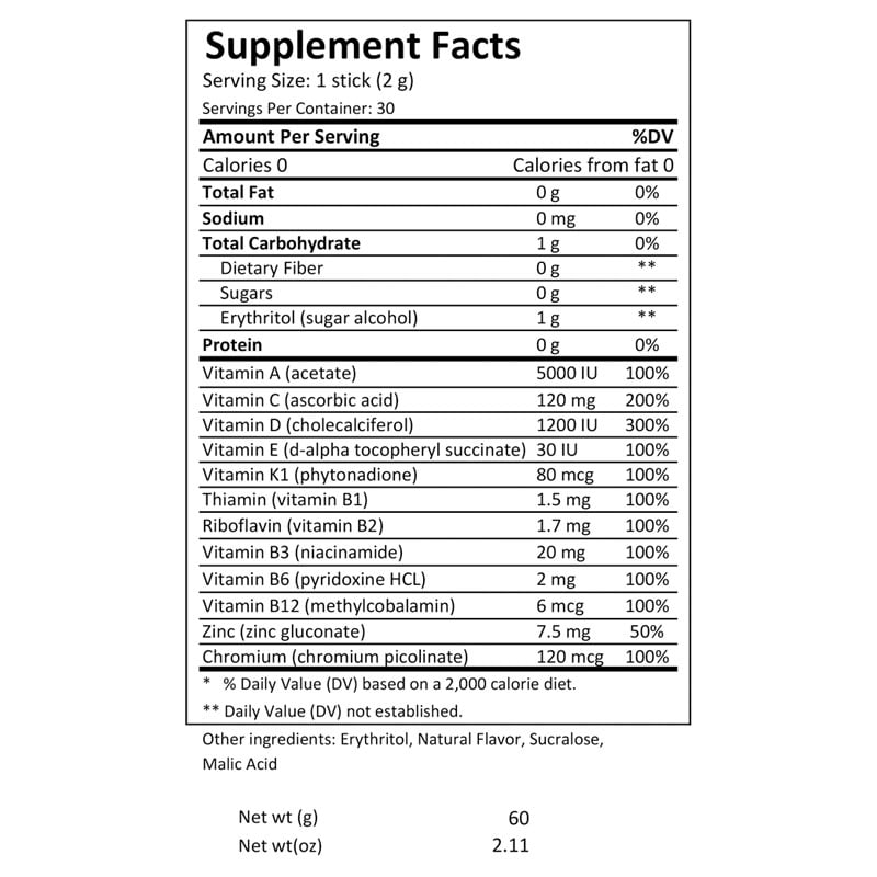 Multi-V STM Stick Packs - Daily Multivitiamin - Extreme Outfitters