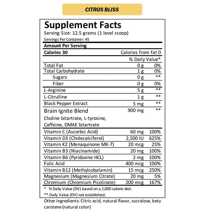 Ignite - Super Charged Energy & Focus - Citrus Bliss - Extreme Outfitters