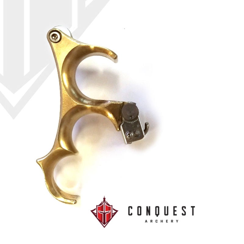 Conquest Archery Brass Dragon-Back Tension Release - 3 Finger - Extreme Outfitters