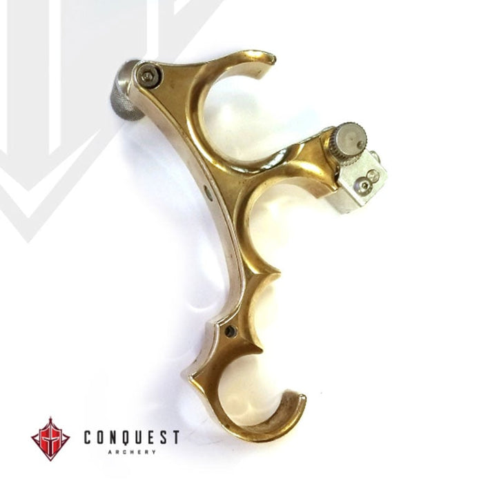Conquest Archery Brass Dragon-Back Tension Release - 4 Finger - Extreme Outfitters