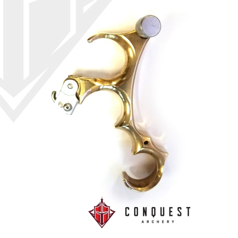 Conquest Archery Brass Dragon-Back Tension Release - 4 Finger - Extreme Outfitters