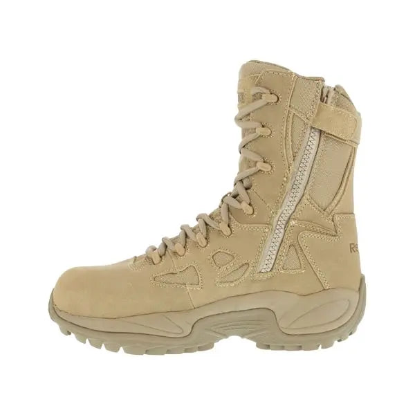 Reebok Rapid Response 8" Stealth Side Zip Tan Boot (RB8895)