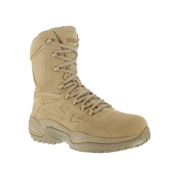 Reebok Rapid Response 8" Stealth Side Zip Tan Boot (RB8895)