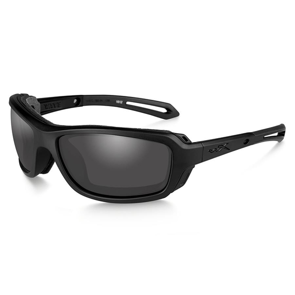 Wiley X Wave Sunglasses - Matte Black - Grey Lens