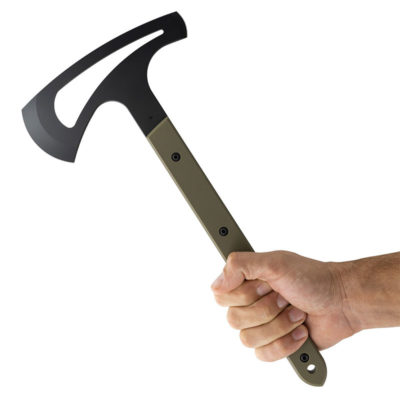Toor Knives Brawker Axe Green In Hand