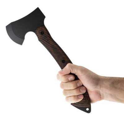 Toor Knives Camp Axe Walnut in hand
