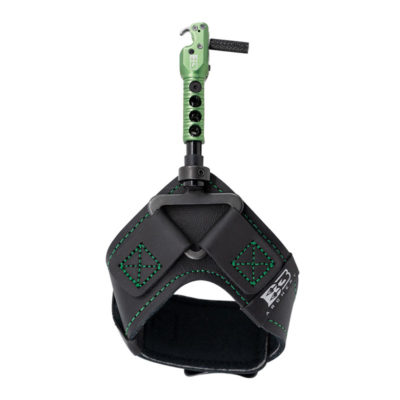 B3 Archery Wrist Release Black Strap with Green hardware