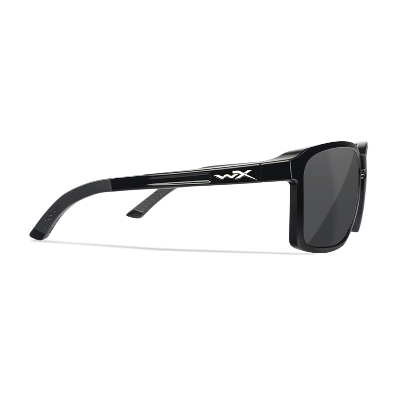 Wiley X Alfa Sunglasses - Matte Black - Captivate Polarized Grey