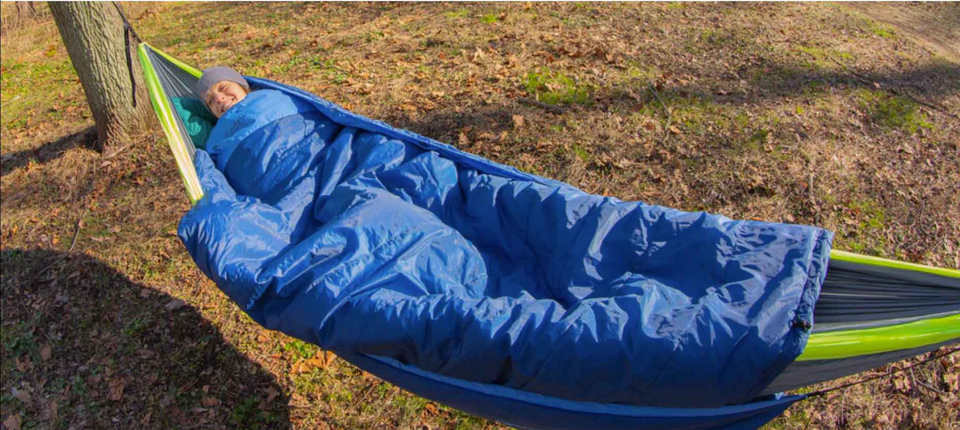 eno spark camp quilt with lady | Extreme Outfitters | Outdoor & Camping Gear Store