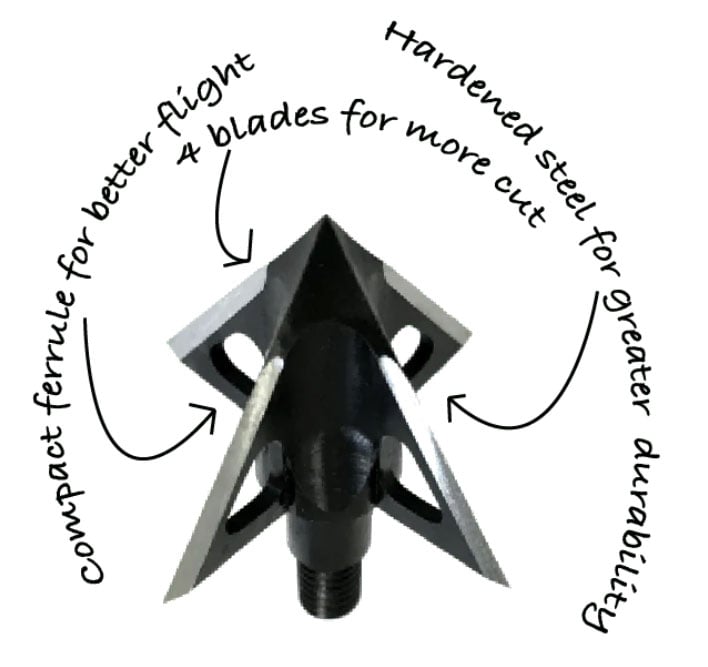 35629-alt1 Tooth Of The Arrow 1in Vented Broadhead details