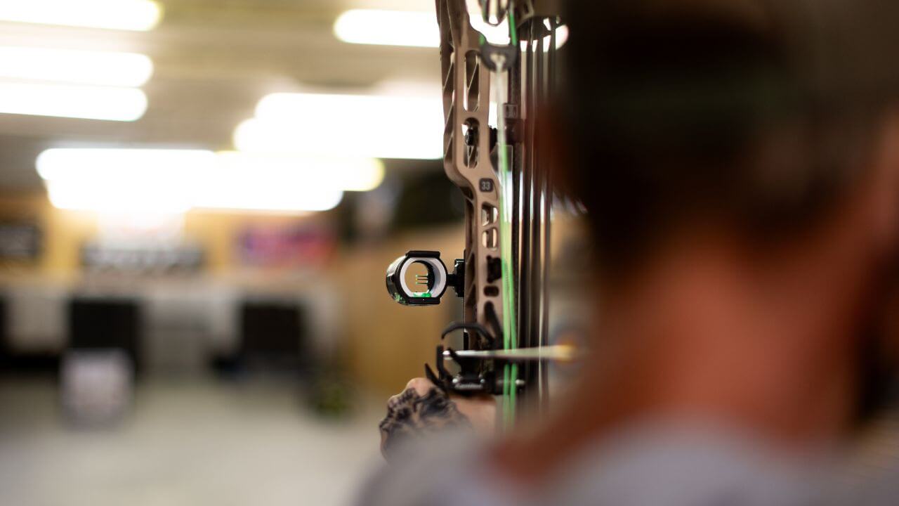 Ultraview UV Slider Sight at full draw