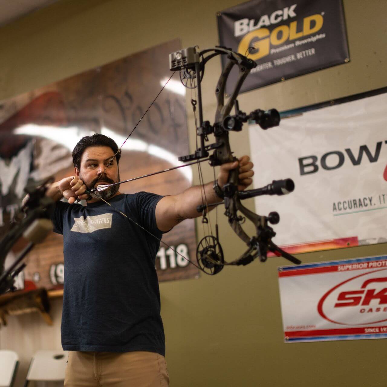 Extreme Outfitters Range (1) Practicing on Extreme Outfitters Indoor Archery Range